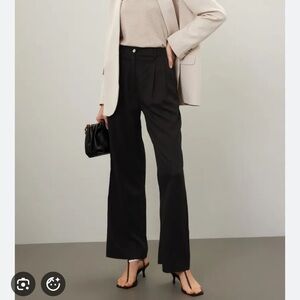 Donni Black Wide Leg Trousers